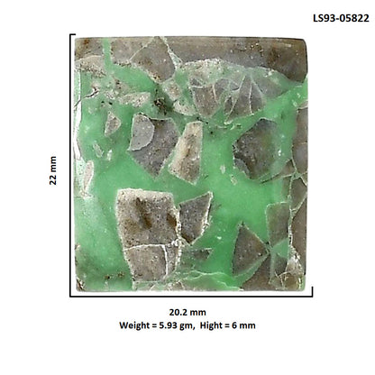 Utah Variscite 20.2x22x6 mm Baguette Shape Polished Gemstone LS93-05822
