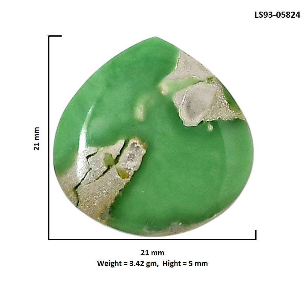 Utah Variscite 21x21x5 mm Heart Shape Polished Gemstone LS93-05824