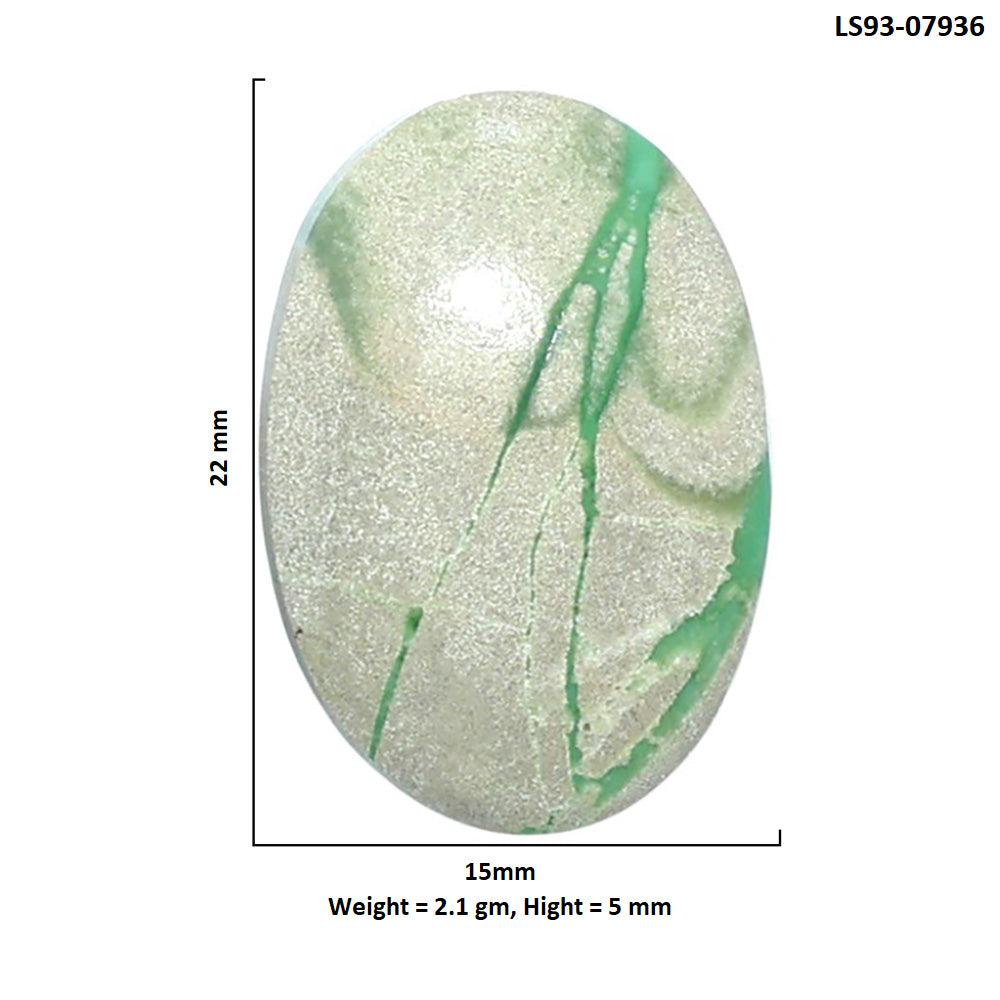 Utah Variscite 15x22x5 mm Oval Shape Polished Gemstone LS93-07936