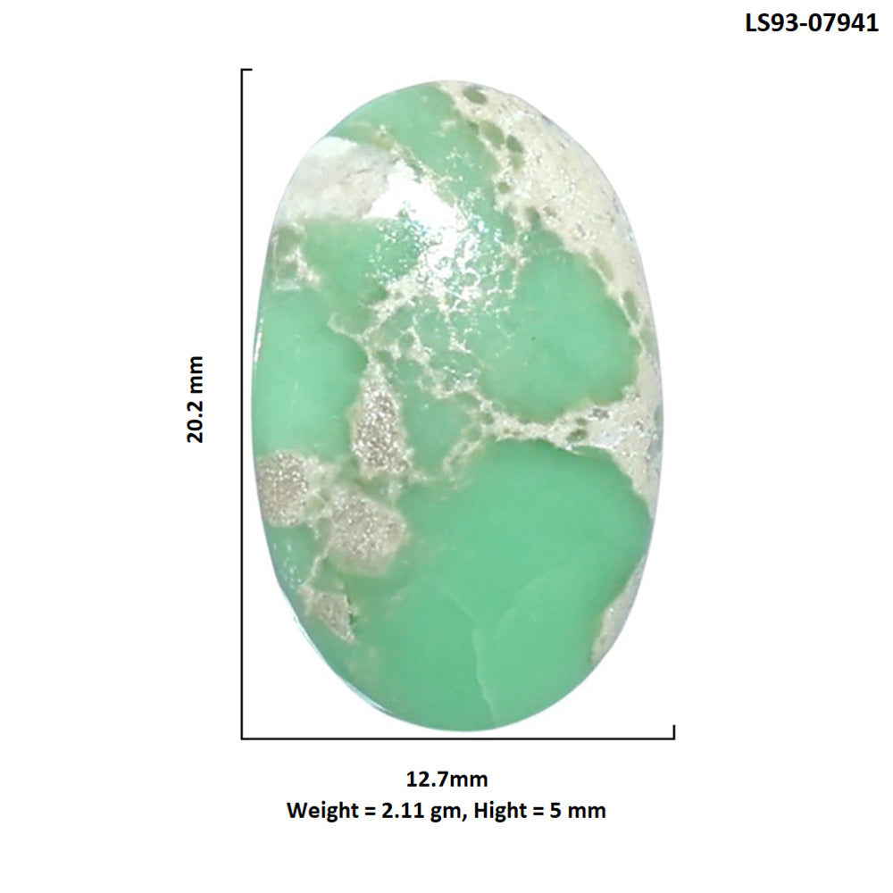 Utah Variscite 12.7x20.2x5 mm Oval Shape Polished Gemstone LS93-07941