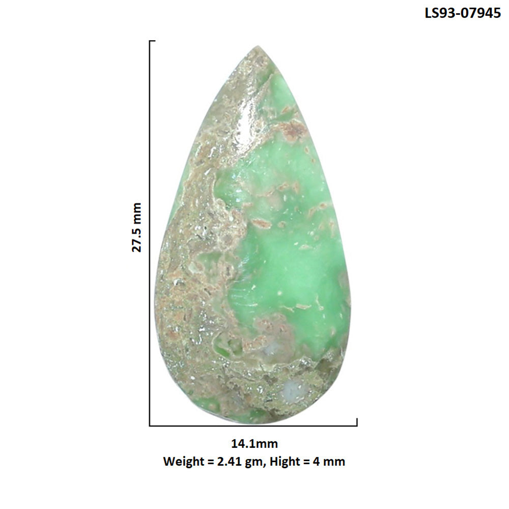 Utah Variscite 14.1x27.5x4 mm Pear Shape Polished Gemstone LS93-07945