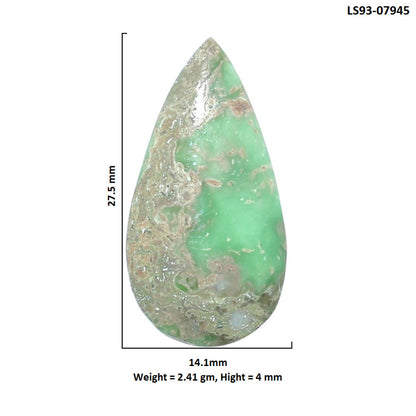 Utah Variscite 14.1x27.5x4 mm Pear Shape Polished Gemstone LS93-07945