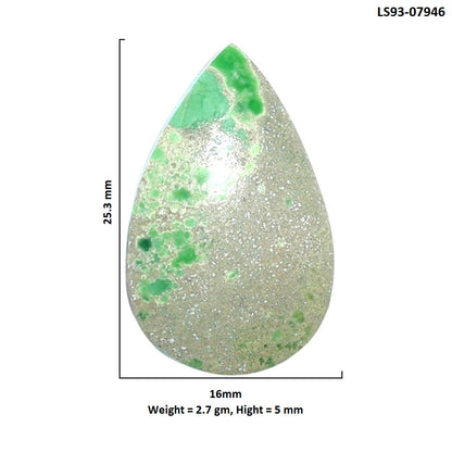 Utah Variscite 16x25.3x5 mm Pear Shape Polished Gemstone LS93-07946