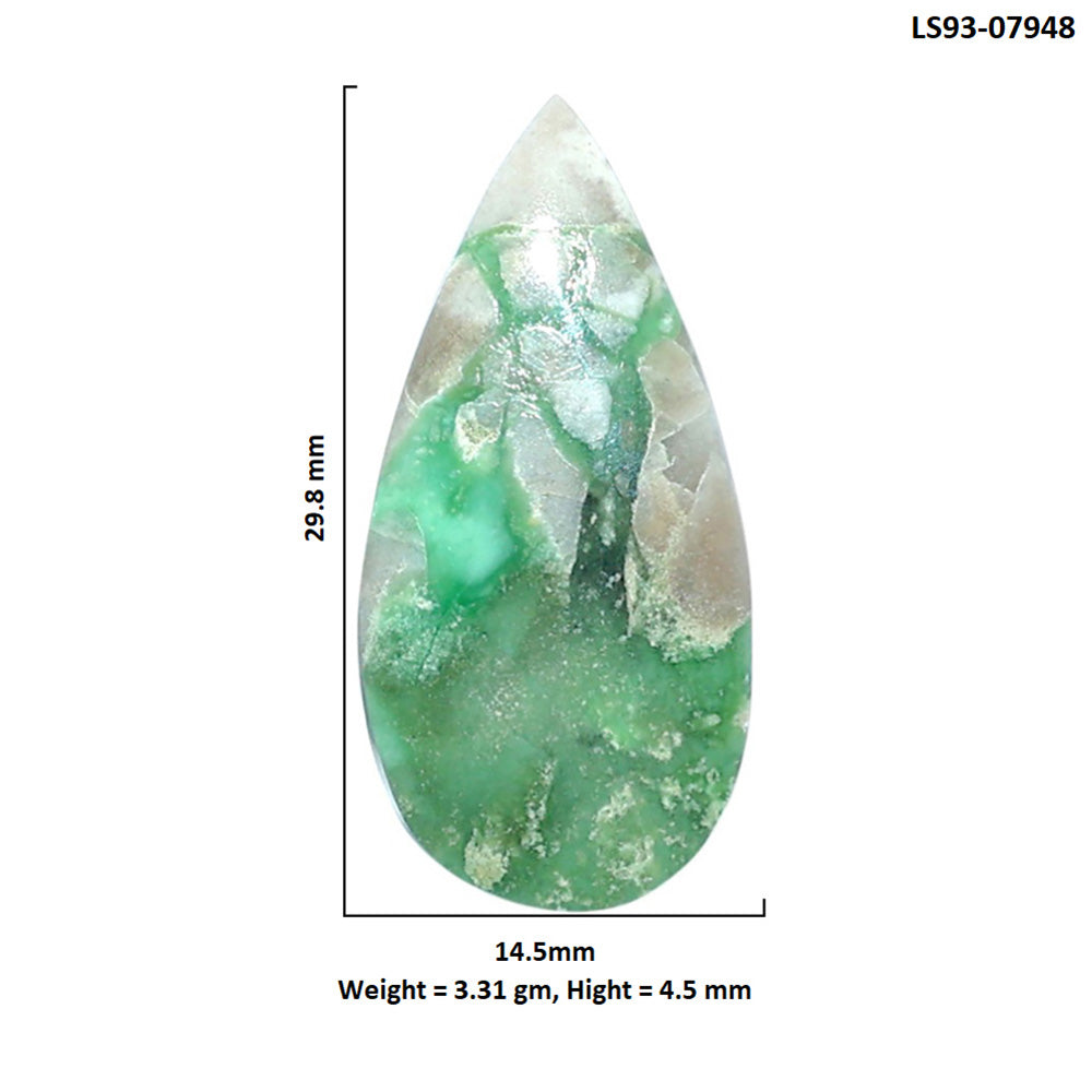 Utah Variscite 14.5x29.8x4.5 mm Pear Shape Polished Gemstone LS93-07948