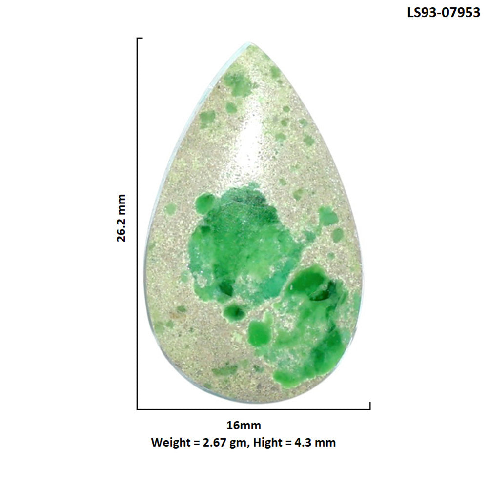 Utah Variscite 16x26.2x4.3 mm Pear Shape Polished Gemstone LS93-07953