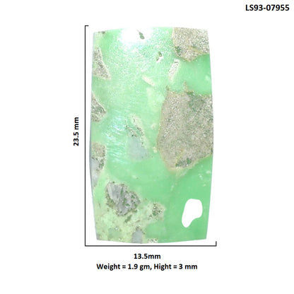 Utah Variscite 13.5x23.5x3 mm Baguette Shape Polished Gemstone LS93-07955