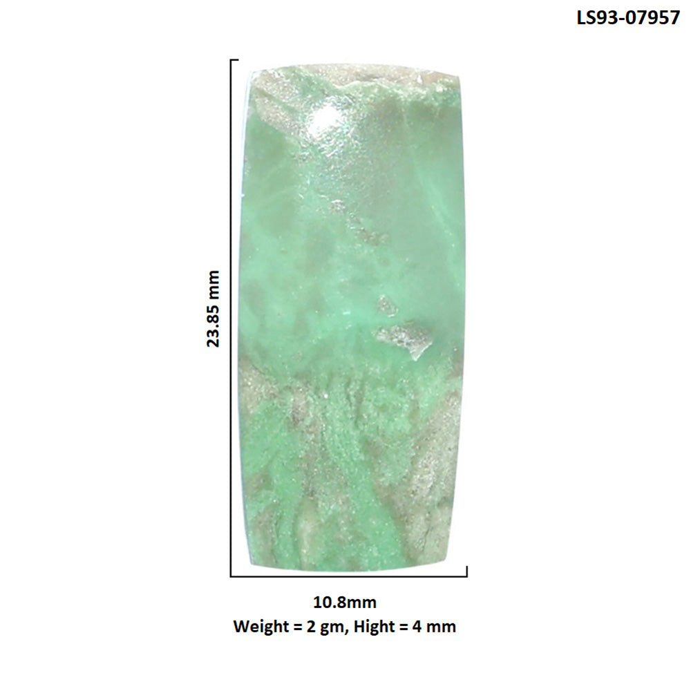 Utah Variscite 10.8x23.85x4 mm Baguette Shape Polished Gemstone LS93-07957