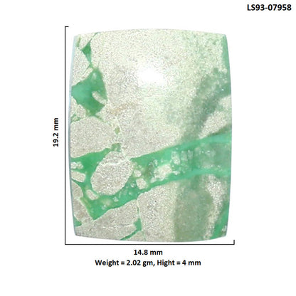 Utah Variscite 14.8x19.2x4 mm Baguette Shape Polished Gemstone LS93-07958