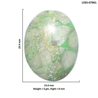 Utah Variscite 15.6x20.4x6 mm Oval Shape Polished Gemstone LS93-07961