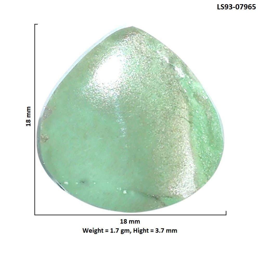 Utah Variscite 18x18x3.7 mm Pear Shape Polished Gemstone LS93-07965