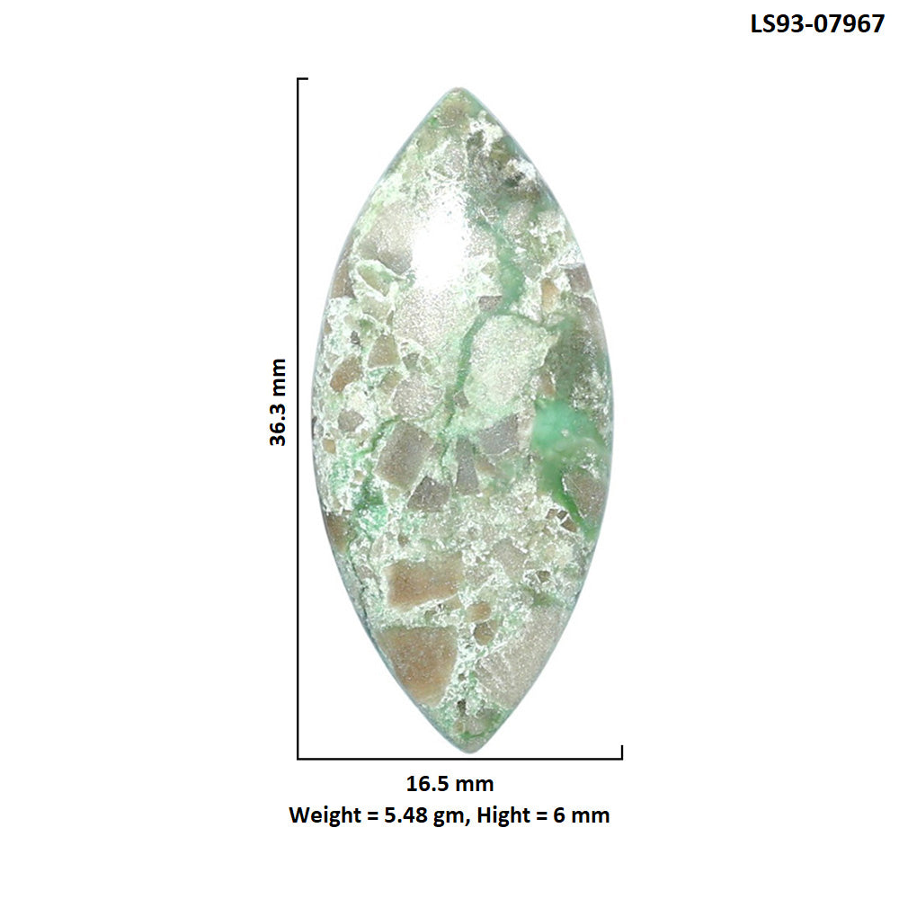 Utah Variscite 16.5x36.3x6 mm Marquise Shape Polished Gemstone LS93-07967