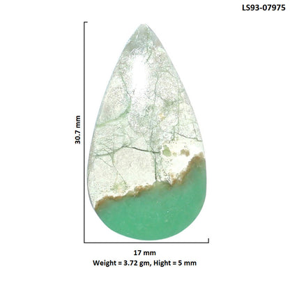 Utah Variscite 17x30.7x5 mm Pear Shape Polished Gemstone LS93-07975