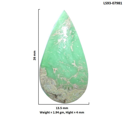 Utah Variscite 13.5x26x4 mm Pear Shape Polished Gemstone LS93-07981