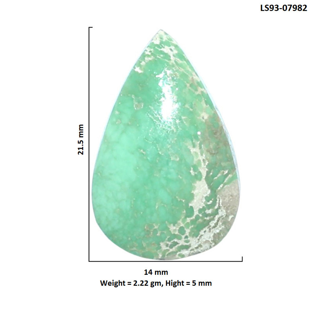 Utah Variscite 14x21.5x5 mm Pear Shape Polished Gemstone LS93-07982