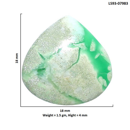 Utah Variscite 18x18x4 mm Heart Shape Polished Gemstone LS93-07983