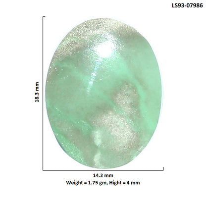 Utah Variscite 14.2x18.3x4 mm Oval Shape Polished Gemstone LS93-07986