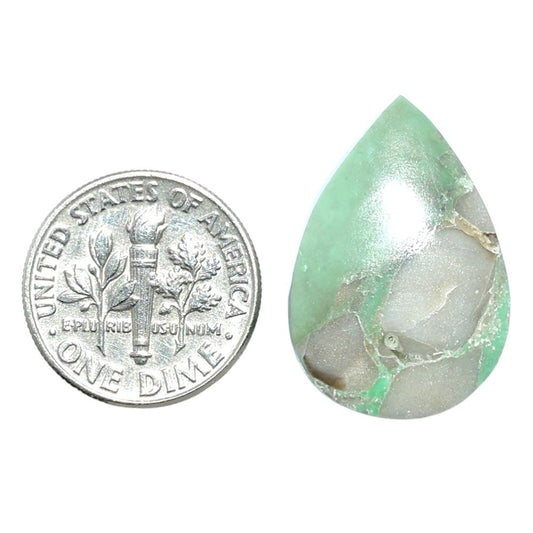 Utah Variscite 16.6x24.15x5.5 mm Pear Shape Polished Gemstone LS93-07989