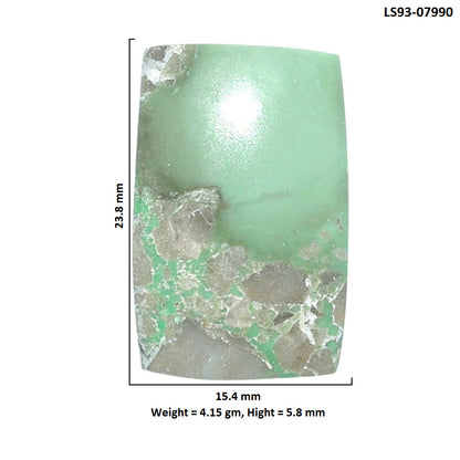 Utah Variscite 15.4x23.8x5.8 mm Baguette Shape Polished Gemstone LS93-07990