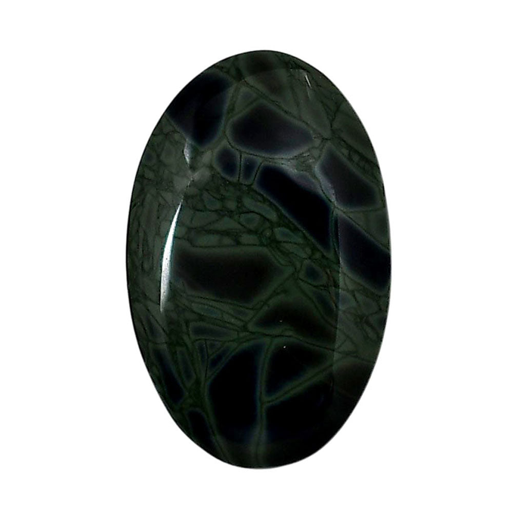 Spider Web Obsidian 20.2x32x5.5 mm Oval Shape Polished Gemstone LS94-05830