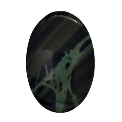 Spider Web Obsidian 23.3x34.2x5.3 mm Oval Shape Polished Gemstone LS94-05831