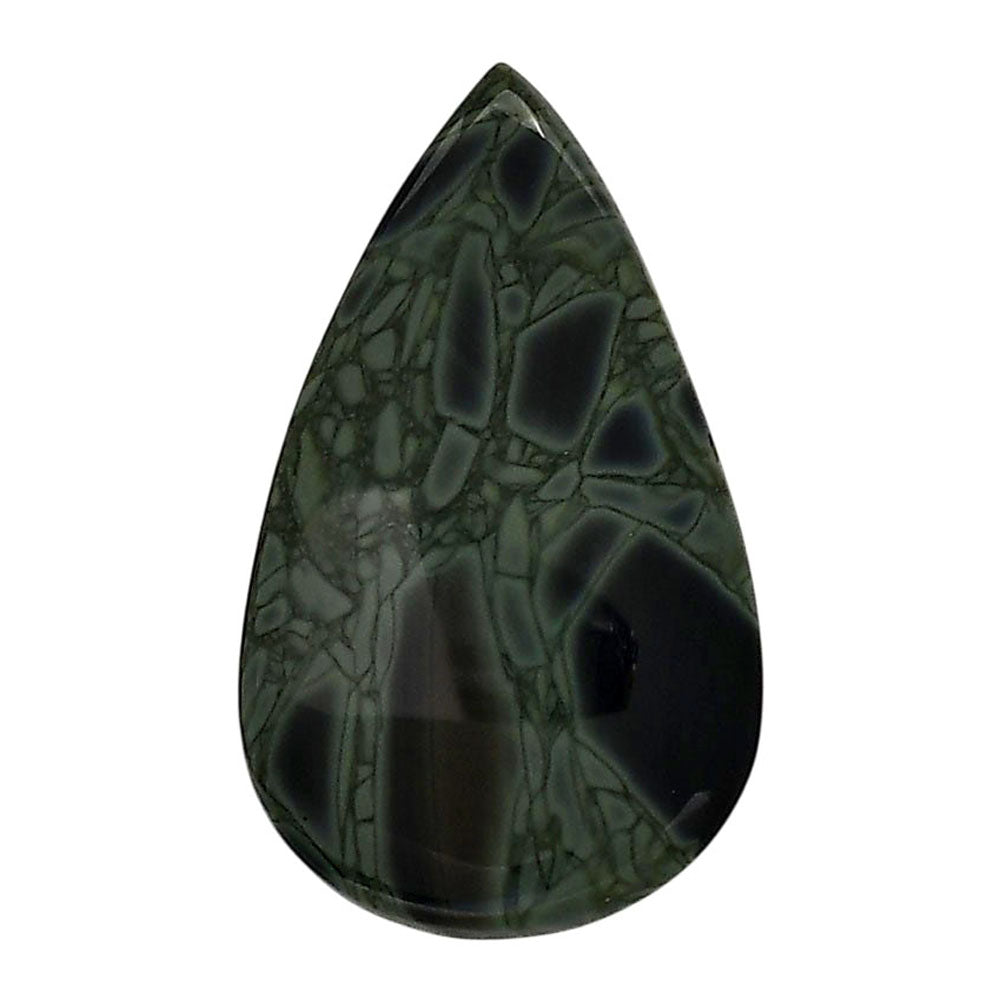 Spider Web Obsidian 21.1x35.3x5.3 mm Pear Shape Polished Gemstone LS94-05832