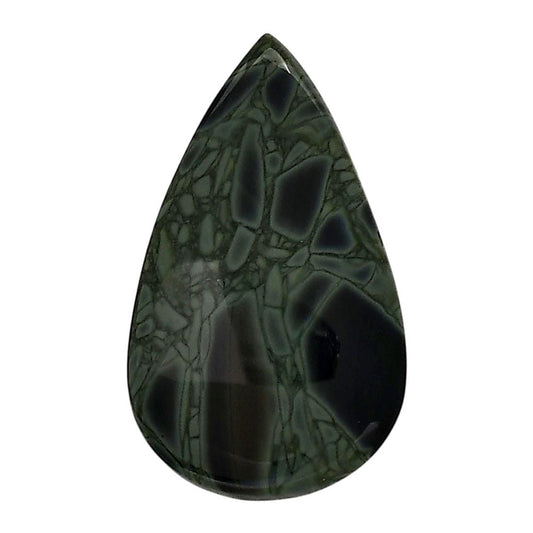 Spider Web Obsidian 21.1x35.3x5.3 mm Pear Shape Polished Gemstone LS94-05832