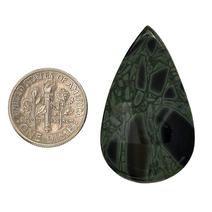 Spider Web Obsidian 21.1x35.3x5.3 mm Pear Shape Polished Gemstone LS94-05832