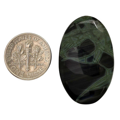 Spider Web Obsidian 20.8x33.1x6 mm Oval Shape Polished Gemstone LS94-05833