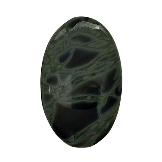 Spider Web Obsidian 20x32.1x5.5 mm Oval Shape Polished Gemstone LS94-05835