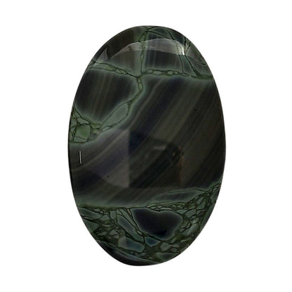 Spider Web Obsidian 21.6x32.9x5.5 mm Oval Shape Polished Gemstone LS94-05836