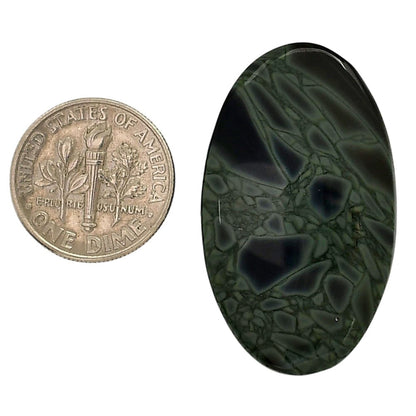 Spider Web Obsidian 21.1x35.75x5.3 mm Oval Shape Polished Gemstone LS94-05837