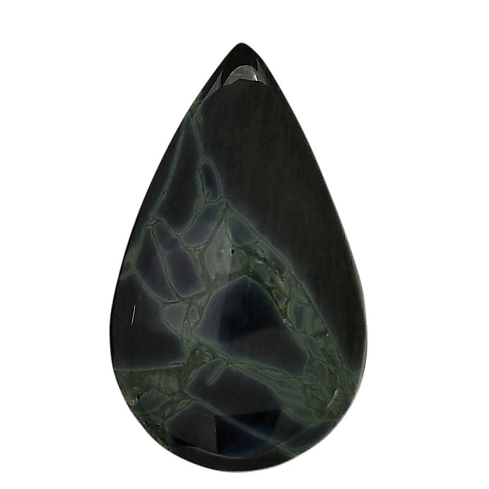 Spider Web Obsidian 19.5x32.65x6 mm Pear Shape Polished Gemstone LS94-05841