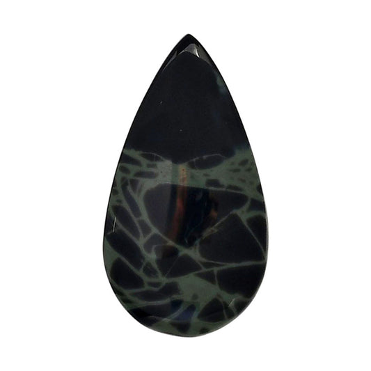 Spider Web Obsidian 18.5x34x5 mm Pear Shape Polished Gemstone LS94-05842