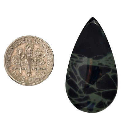 Spider Web Obsidian 18.5x34x5 mm Pear Shape Polished Gemstone LS94-05842