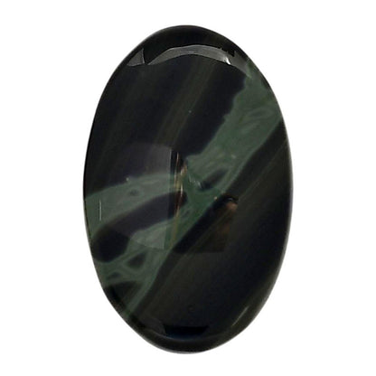Spider Web Obsidian 19.3x30.1x5.5 mm Oval Shape Polished Gemstone LS94-05843