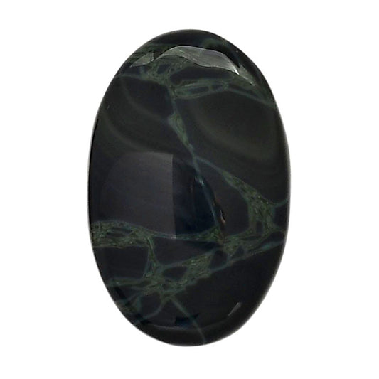 Spider Web Obsidian 19x29.55x6 mm Oval Shape Polished Gemstone LS94-05844
