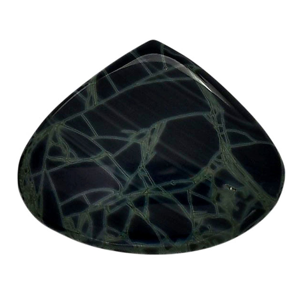 Spider Web Obsidian 26.8x33.2x5 mm Heart Shape Polished Gemstone LS94-05845