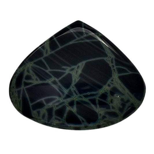 Spider Web Obsidian 26.8x33.2x5 mm Heart Shape Polished Gemstone LS94-05845