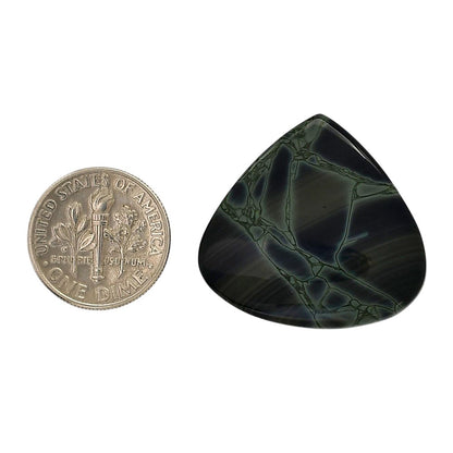 Spider Web Obsidian 26.7x28.4x5 mm Heart Shape Polished Gemstone LS94-05846