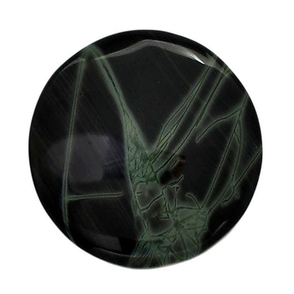 Spider Web Obsidian 28.4x28.4x6 mm Round Shape Polished Gemstone LS94-05849