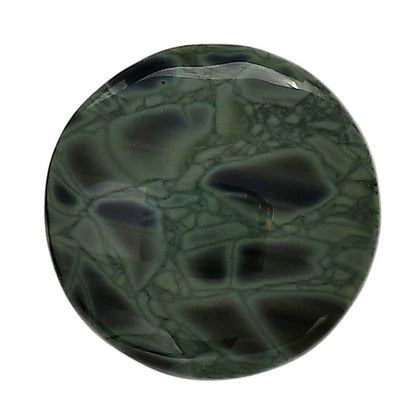 Spider Web Obsidian 25.25x25.25x6 mm Round Shape Polished Gemstone LS94-05850