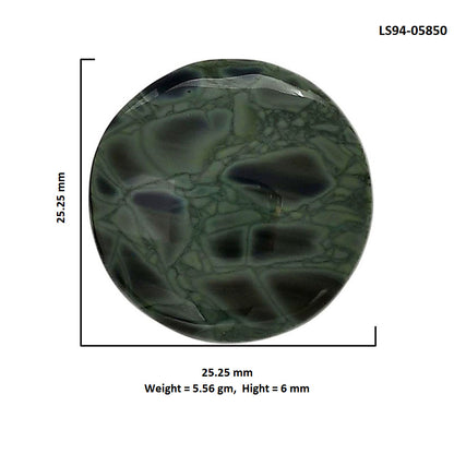 Spider Web Obsidian 25.25x25.25x6 mm Round Shape Polished Gemstone LS94-05850