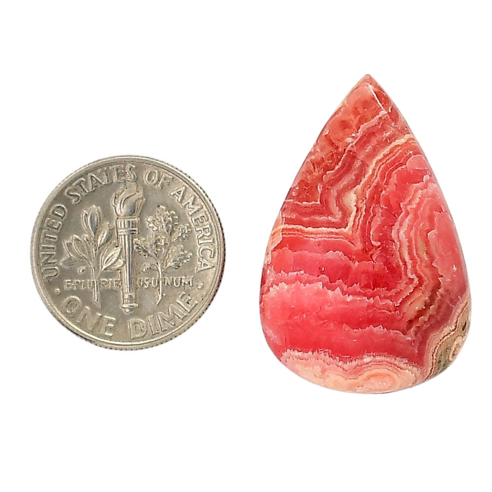 Rhodochrosite Argentina 19.3x29.15x6 mm Pear Shape Polished Gemstone LS95-05852