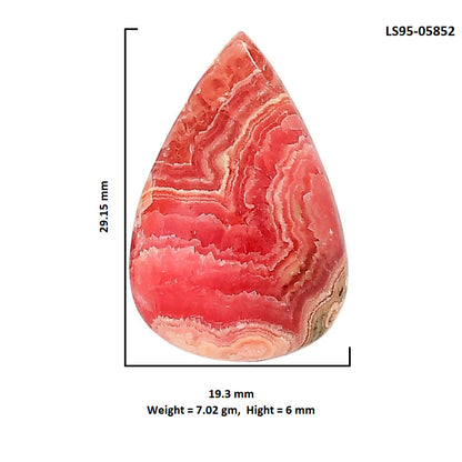Rhodochrosite Argentina 19.3x29.15x6 mm Pear Shape Polished Gemstone LS95-05852