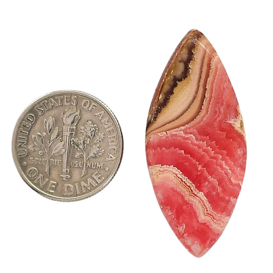 Rhodochrosite Argentina 16x36.25x5 mm Marquise Shape Polished Gemstone LS95-05862