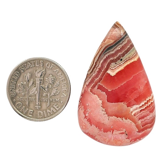 Rhodochrosite Argentina 21.6x34.5x5.5 mm Pear Shape Polished Gemstone LS95-05863