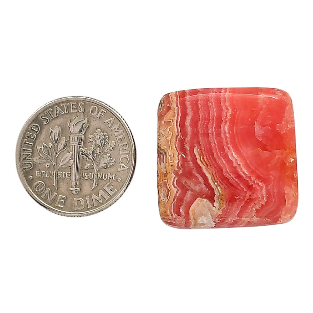 Rhodochrosite Argentina 20.6x20.6x5.5 mm Cushion Shape Polished Gemstone LS95-05866