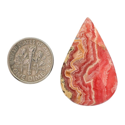 Rhodochrosite Argentina 22x34x5.3 mm Pear Shape Polished Gemstone LS95-05867