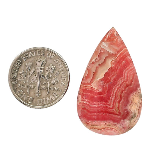 Rhodochrosite Argentina 19x31.2x5.8 mm Pear Shape Polished Gemstone LS95-05869