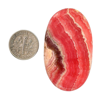 Rhodochrosite Argentina 28.65x48.65x6 mm Oval Shape Polished Gemstone LS95-05872